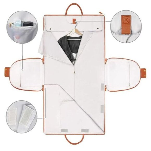 Luhxe Travel Bag Airline Approved Carry-On, Black, All-In-One Luxury Luggage Bag - Picture 5 of 14